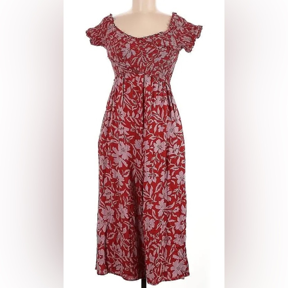 Red Floral Jumpsuit